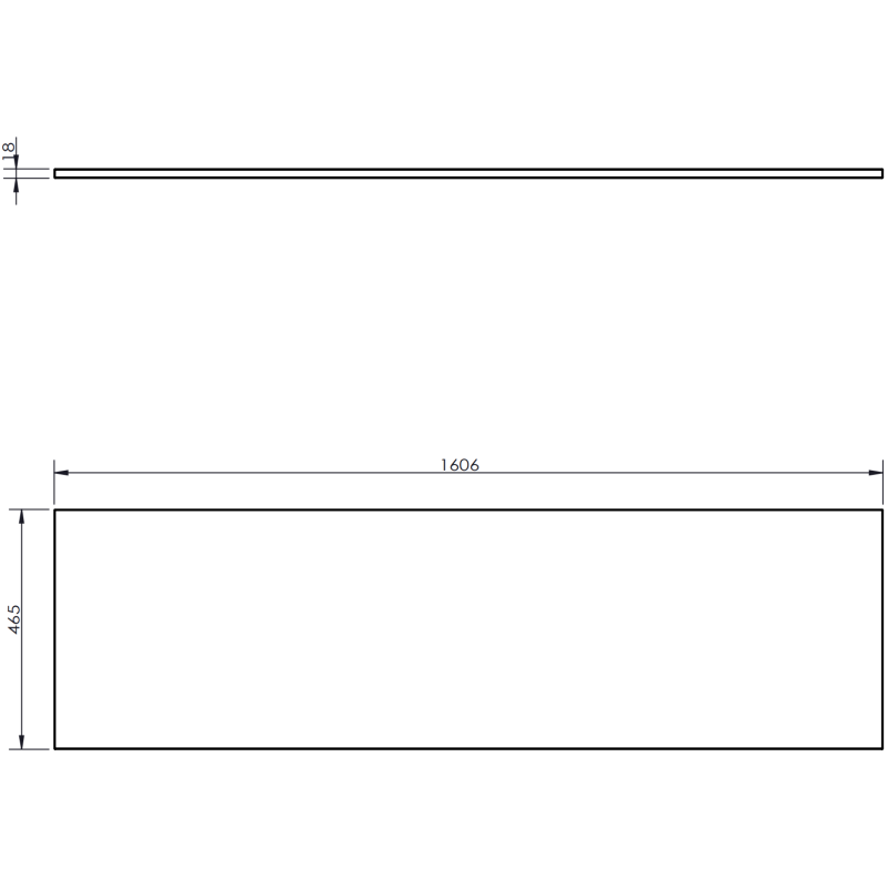 Mexen Orio bathroom cabinet under washbasin 160 cm with countertop, 2 drawers, matte black - 91A10-16047-2-BFFC71