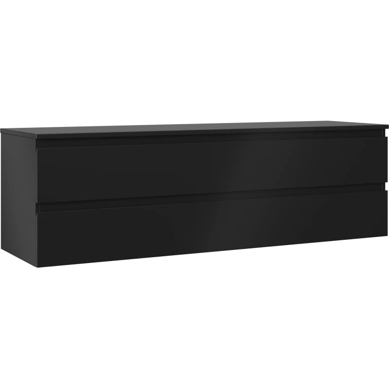 Mexen Orio bathroom cabinet under washbasin 160 cm with countertop, 2 drawers, matte black - 91A10-16047-2-BFFC71