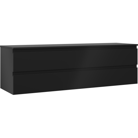 Mexen Orio bathroom cabinet for washbasin 160 cm with countertop, 2 drawers, black matte - 91A10-16047-2-BFFC71