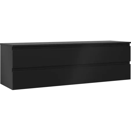 Mexen Orio bathroom cabinet under washbasin 160 cm with countertop, 2 drawers, matte black - 91A10-16047-2-BFFC71