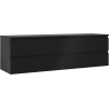 Mexen Orio bathroom cabinet for washbasin 160 cm with countertop, 2 drawers, black matte - 91A10-16047-2-BFFC71