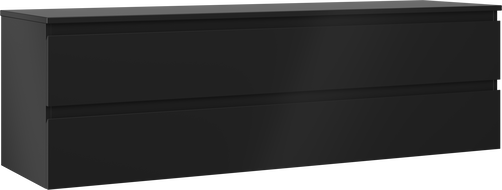 Mexen Orio bathroom cabinet for washbasin 160 cm with countertop, 2 drawers, black matte - 91A10-16047-2-BFFC71