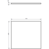 Mexen Rivel bathroom cabinet for washbasin 50 cm with countertop, 1 drawer, grooved, matte white - 91A20-05023-1-BFC01