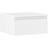Mexen Rivel bathroom vanity cabinet 50 cm with countertop, 1 drawer, grooved, matte white - 91A20-05023-1-BFC01