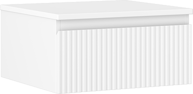 Mexen Rivel 50 cm Bathroom Cabinet with Worktop, 1 Drawer, Fluted, Matte White - 91A20-05023-1-BFC01