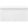 Mexen Rivel bathroom cabinet for washbasin 50 cm with countertop, 1 drawer, grooved, matte white - 91A20-05023-1-BFC01