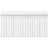 Mexen Rivel bathroom vanity cabinet 50 cm with countertop, 1 drawer, grooved, matte white - 91A20-05023-1-BFC01
