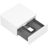 Mexen Rivel bathroom vanity cabinet 50 cm with countertop, 1 drawer, grooved, matte white - 91A20-05023-1-BFC01