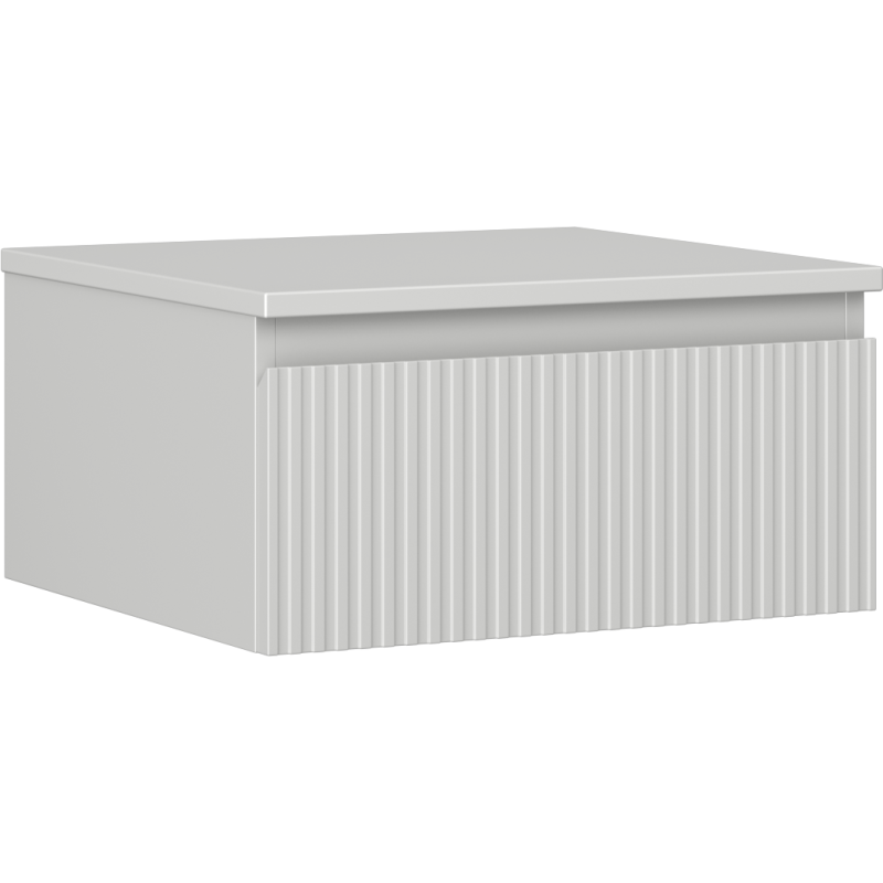 Mexen Rivel 50 cm Washbasin Cabinet with Countertop, 1 Drawer, Fluted, Grey Matte - 91A20-05023-1-BFC62