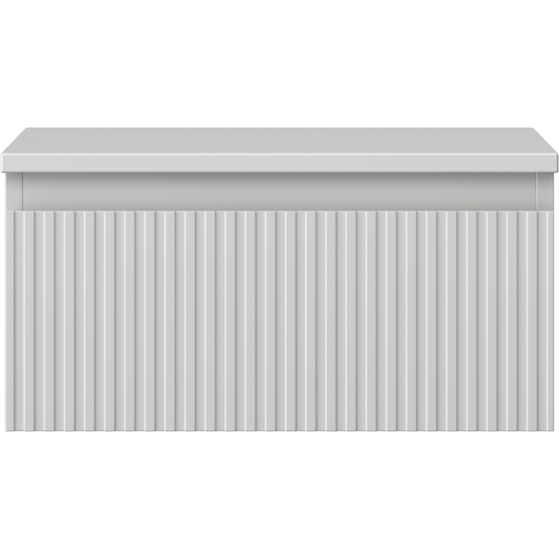 Mexen Rivel 50 cm Washbasin Cabinet with Countertop, 1 Drawer, Fluted, Grey Matte - 91A20-05023-1-BFC62