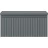Mexen Rivel bathroom cabinet for washbasin 50 cm with countertop, 1 drawer, fluted, matte graphite - 91A20-05023-1-BFC66