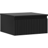 Mexen Rivel bathroom cabinet under sink 50 cm with countertop, 1 drawer, grooved, black matte - 91A20-05023-1-BFC71