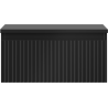 Mexen Rivel bathroom cabinet under sink 50 cm with countertop, 1 drawer, grooved, black matte - 91A20-05023-1-BFC71