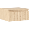Mexen Rivel bathroom cabinet under sink 50 cm with countertop, 1 drawer, fluted, oak - 91A20-05023-1-BFC81