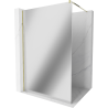 Mexen Kioto shower screen Walk-in 80 x 200 cm, mirror 8 mm, gold - 800-080-101-50-50