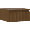 Mexen Rivel bathroom cabinet for washbasin 50 cm with countertop, 1 drawer, grooved, walnut - 91A20-05023-1-BFC86