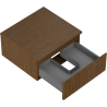 Mexen Rivel 50 cm Bathroom Cabinet with Countertop, 1 Drawer, Grooved, Walnut - 91A20-05023-1-BFC86