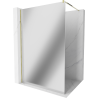 Mexen Kioto Walk-in shower screen 90 x 200 cm, mirror 8 mm, gold - 800-090-101-50-50