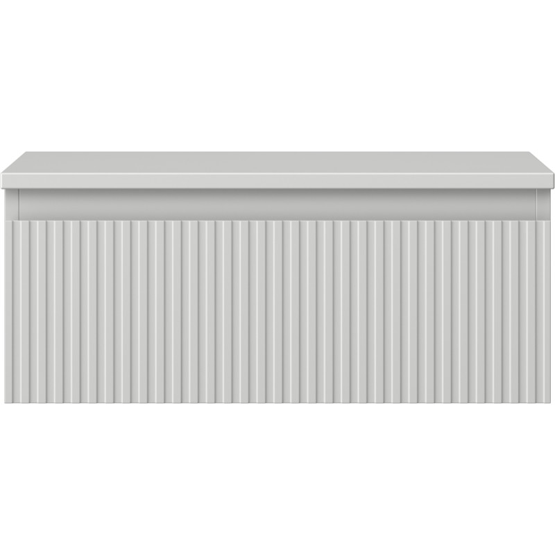 Mexen Rivel 60 cm Bathroom Vanity Cabinet with Countertop, 1 Drawer, Grooved, Matte Gray - 91A20-06023-1-BFC62