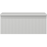 Mexen Rivel 60 cm Bathroom Vanity Cabinet with Countertop, 1 Drawer, Grooved, Matte Gray - 91A20-06023-1-BFC62