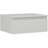 Mexen Rivel bathroom cabinet under sink 60 cm with countertop, 1 drawer, grooved, gray matte - 91A20-06023-1-BFC62