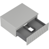 Mexen Rivel bathroom cabinet under sink 60 cm with countertop, 1 drawer, grooved, gray matte - 91A20-06023-1-BFC62