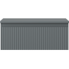 Mexen Rivel 60 cm bathroom vanity cabinet with countertop, 1 drawer, grooved, matte graphite - 91A20-06023-1-BFC66