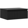 Mexen Rivel bathroom cabinet under sink 60 cm with countertop, 1 drawer, grooved, matte black - 91A20-06023-1-BFC71