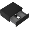 Mexen Rivel bathroom cabinet under sink 60 cm with countertop, 1 drawer, grooved, matte black - 91A20-06023-1-BFC71
