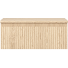 Mexen Rivel bathroom cabinet under-sink 60 cm with countertop, 1 drawer, grooved, oak - 91A20-06023-1-BFC81