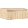 Mexen Rivel bathroom cabinet under-sink 60 cm with countertop, 1 drawer, grooved, oak - 91A20-06023-1-BFC81