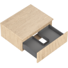 Mexen Rivel bathroom cabinet under-sink 60 cm with countertop, 1 drawer, grooved, oak - 91A20-06023-1-BFC81