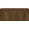 Mexen Rivel 60 cm Under-Sink Bathroom Cabinet with Countertop, 1 Drawer, Fluted, Walnut - 91A20-06023-1-BFC86