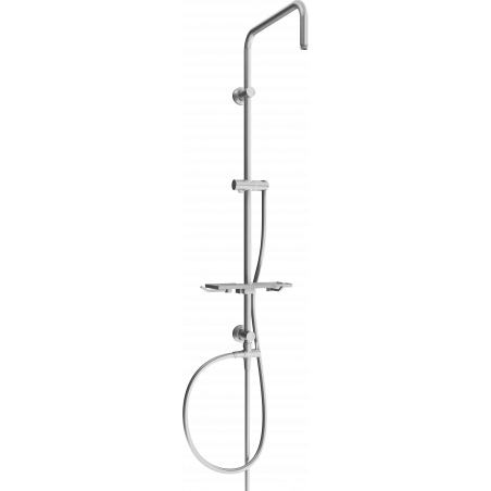 Mexen T shower column, gun gray brushed - 7939399-66