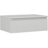 Mexen Rivel bathroom cabinet under the sink 70 cm with countertop, 1 drawer, grooved, gray matt - 91A20-07023-1-BFC62