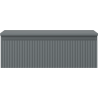 Mexen Rivel bathroom vanity cabinet 70 cm with countertop, 1 drawer, fluted, matte graphite - 91A20-07023-1-BFC66