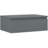 Mexen Rivel bathroom vanity cabinet 70 cm with countertop, 1 drawer, fluted, matte graphite - 91A20-07023-1-BFC66