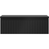 Mexen Rivel 70 cm Bathroom Cabinet with Countertop, 1 Drawer, Fluted, Black Matte - 91A20-07023-1-BFC71
