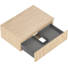 Mexen Rivel 70 cm Bathroom Cabinet with Countertop, 1 Drawer, Grooved, Oak - 91A20-07023-1-BFC81