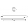 Mexen 40 cm Wall-Mounted Shower Arm Chrome - 79111-00