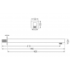 Mexen wall mounted shower arm 40 cm Chrome - 79111-00