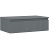 Mexen Rivel bathroom cabinet under-sink 80 cm with countertop, 1 drawer, fluted, matte graphite - 91A20-08023-1-BFC66