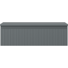 Mexen Rivel bathroom cabinet under-sink 80 cm with countertop, 1 drawer, fluted, matte graphite - 91A20-08023-1-BFC66