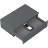 Mexen Rivel bathroom cabinet for a washbasin 80 cm with top, 1 drawer, grooved, matt graphite - 91A20-08023-1-BFC66