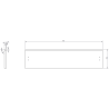 Mexen Rivel bathroom cabinet 80 cm with countertop, 1 drawer, grooved, matte black - 91A20-08023-1-BFC71