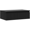 Mexen Rivel bathroom cabinet for washbasin 80 cm with countertop, 1 drawer, grooved, matte black - 91A20-08023-1-BFC71
