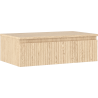 Mexen Rivel bathroom cabinet under-sink 80 cm with countertop, 1 drawer, grooved, oak - 91A20-08023-1-BFC81