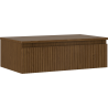 Mexen Rivel bathroom cabinet under-sink 80 cm with countertop, 1 drawer, grooved, walnut - 91A20-08023-1-BFC86