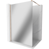 Mexen Kioto Walk-in Shower Wall 100 x 200 cm, Mirror 8 mm, Pink Gold - 800-100-101-60-50