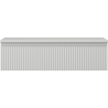 Mexen Rivel bathroom cabinet under sink 90 cm with countertop, 1 drawer, grooved, matte gray - 91A20-09023-1-BFC62